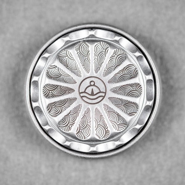 Umburry x URBAN Mid - Size Spoked Haptic Coin - Stainless Steel & Ti Seigaiha - URBAN EDC®