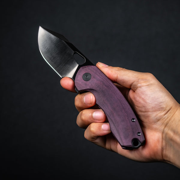 URBAN Becerro - Polished DLC Magnacut & Burgundy Micarta - URBAN EDC®