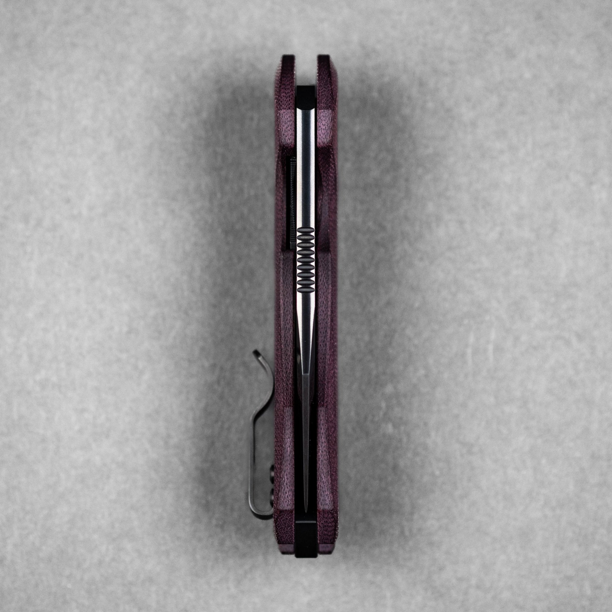 URBAN Becerro - Polished DLC Magnacut & Burgundy Micarta - URBAN EDC®