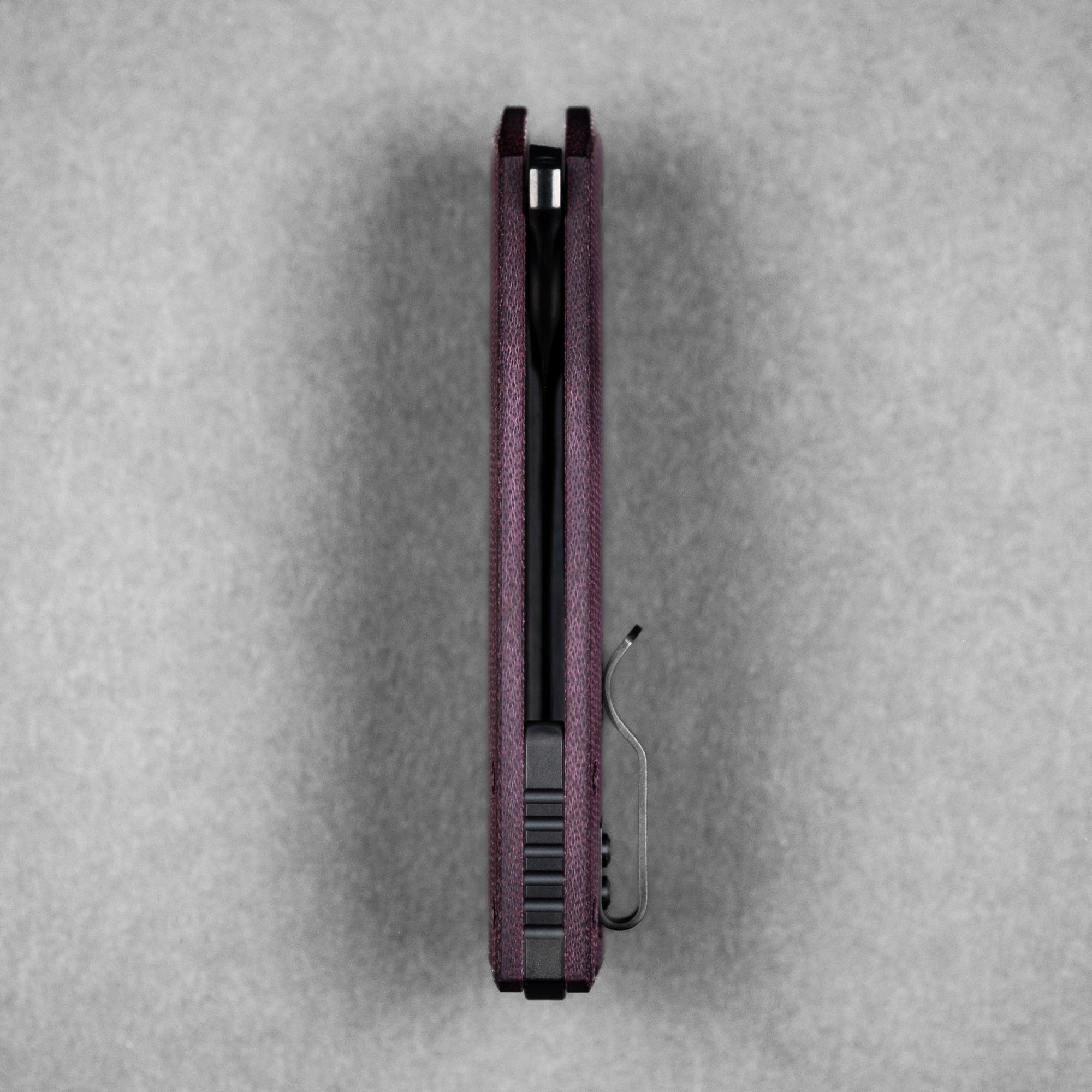 URBAN Becerro - Polished DLC Magnacut & Burgundy Micarta - URBAN EDC®