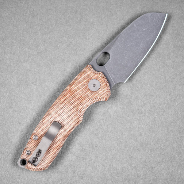 URBAN F5.5 - Acid - Etched Magnacut & Natural Brown Micarta - URBAN EDC®