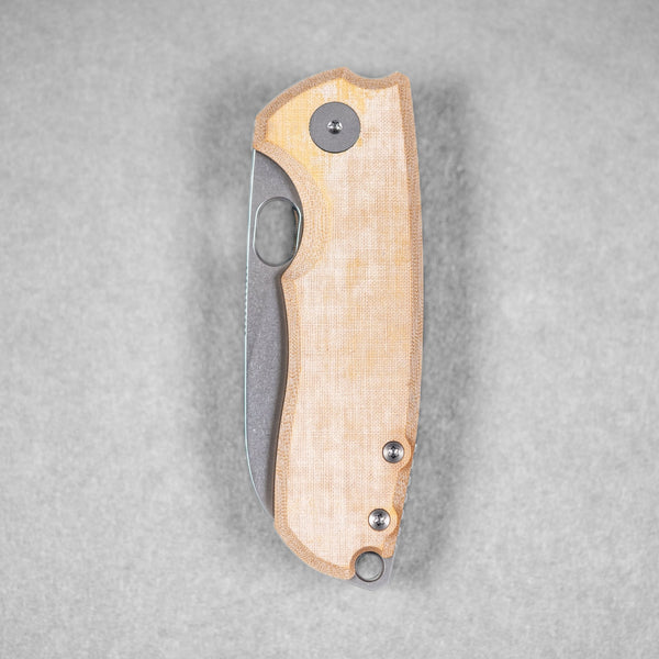 URBAN F5.5 - Fine Stonewashed Magnacut & Natural Linen Micarta - URBAN EDC®