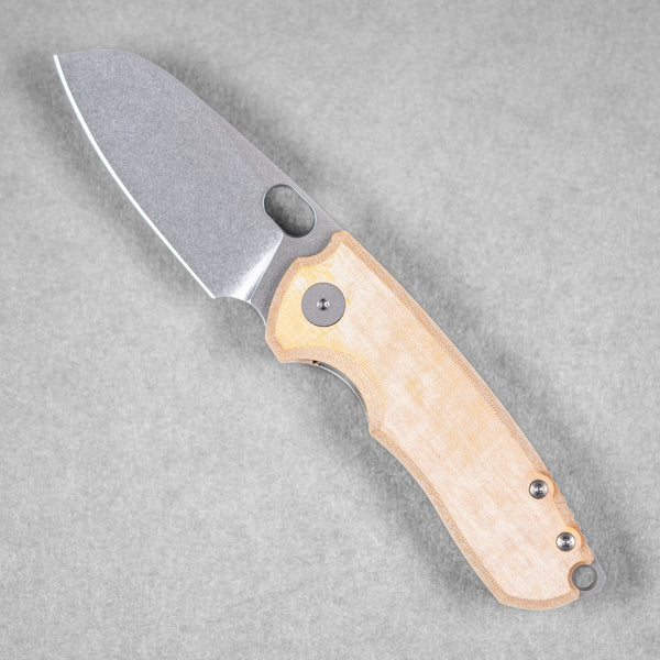 URBAN F5.5 - Fine Stonewashed Magnacut & Natural Linen Micarta - URBAN EDC®