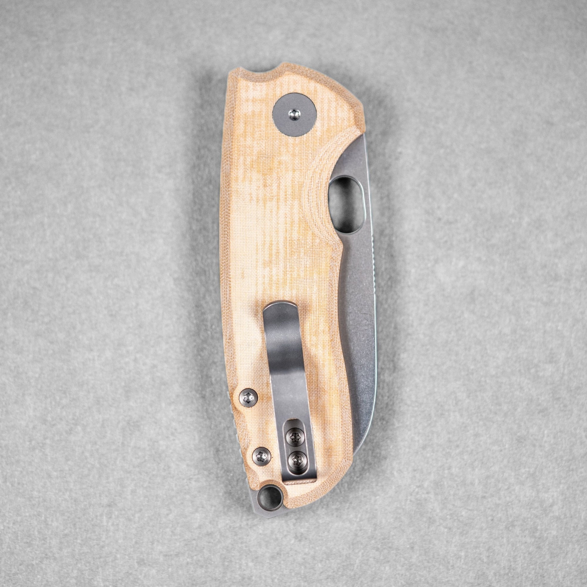 URBAN F5.5 - Fine Stonewashed Magnacut & Natural Linen Micarta - URBAN EDC®