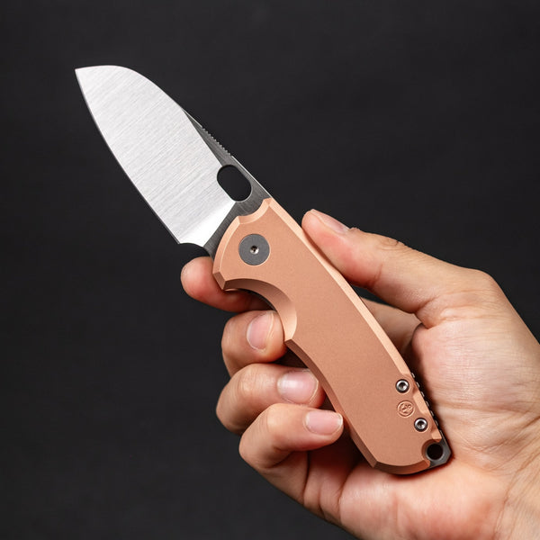 URBAN F5.5 - Satin Magnacut & Blasted Copper w/ Anchor Stamp - URBAN EDC®