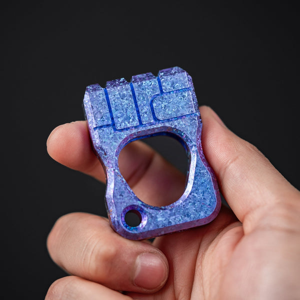 URBAN Fist Bump Bottle Opener - Blurple Crystal Titanium - URBAN EDC®