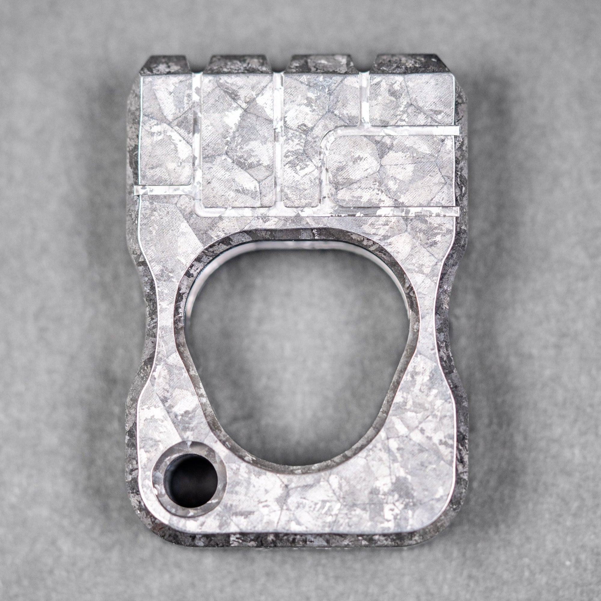 URBAN Fist Bump Bottle Opener - Stonewashed Crystal Titanium w/ Hammered Texture - URBAN EDC®