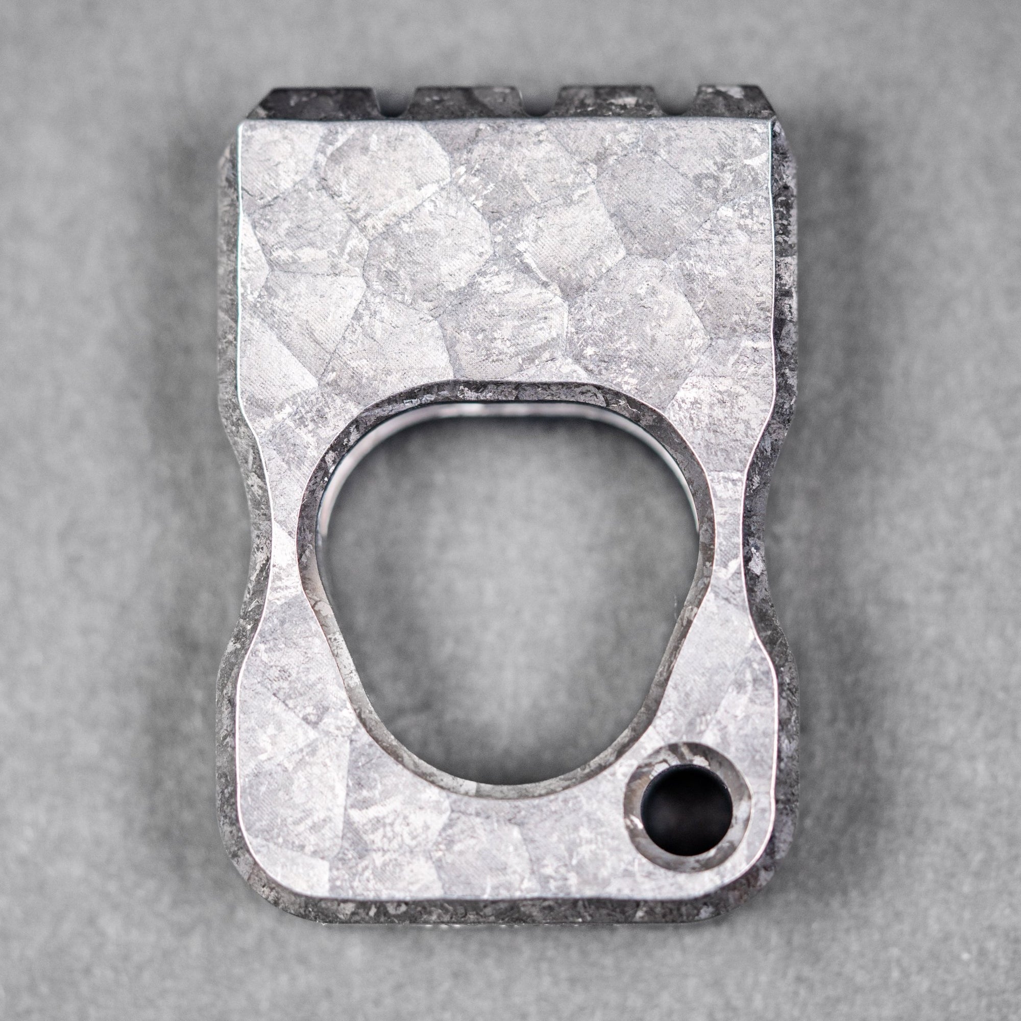 URBAN Fist Bump Bottle Opener - Stonewashed Crystal Titanium w/ Hammered Texture - URBAN EDC®