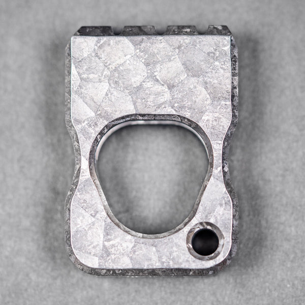 URBAN Fist Bump Bottle Opener - Stonewashed Crystal Titanium w/ Hammered Texture - URBAN EDC®