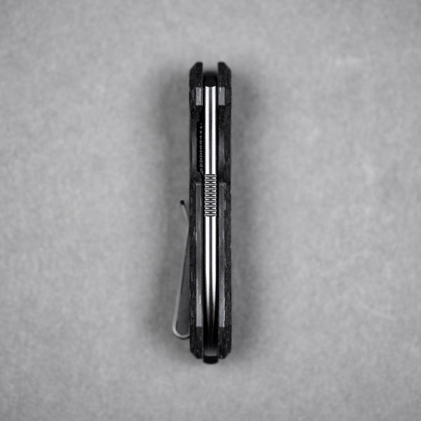 URBAN Jib - Belt Satin DLC Vanax & Marbled Carbon Fiber Linerlock - URBAN EDC®