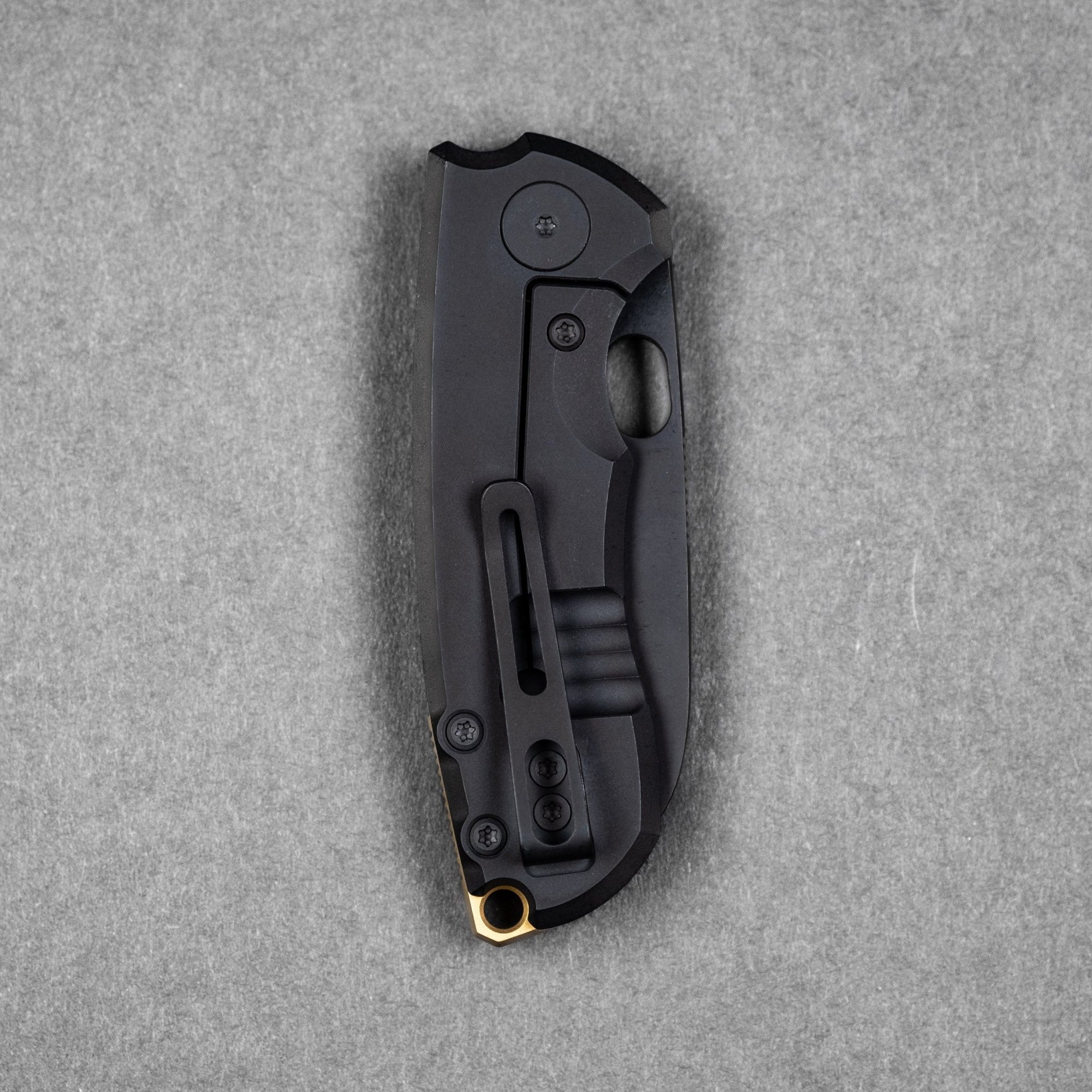 URBAN Jib - Blackwashed Vanax & Blackwashed Titanium Framelock w/ Bronze Backspacer - URBAN EDC®