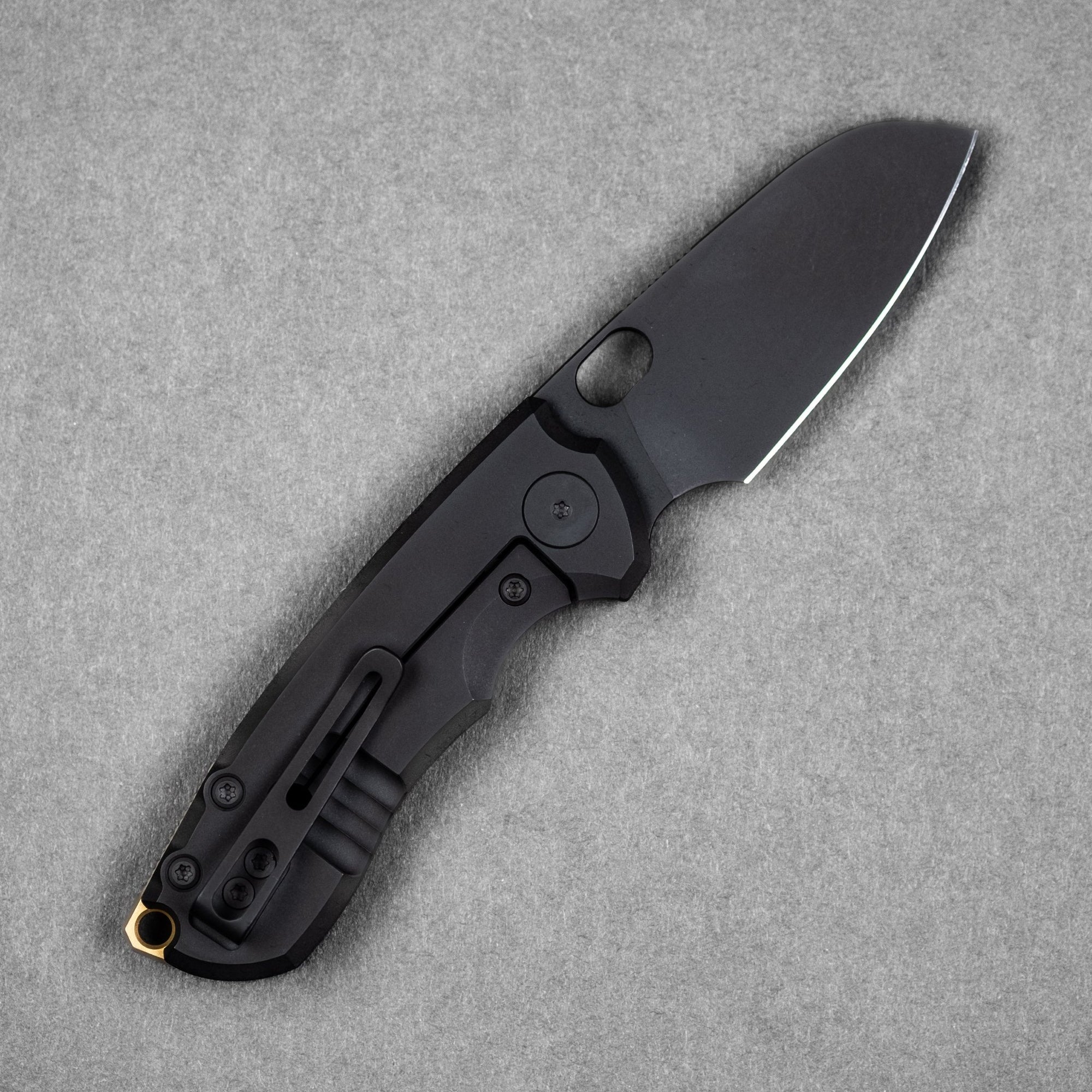 URBAN Jib - Blackwashed Vanax & Blackwashed Titanium Framelock w/ Bronze Backspacer - URBAN EDC®