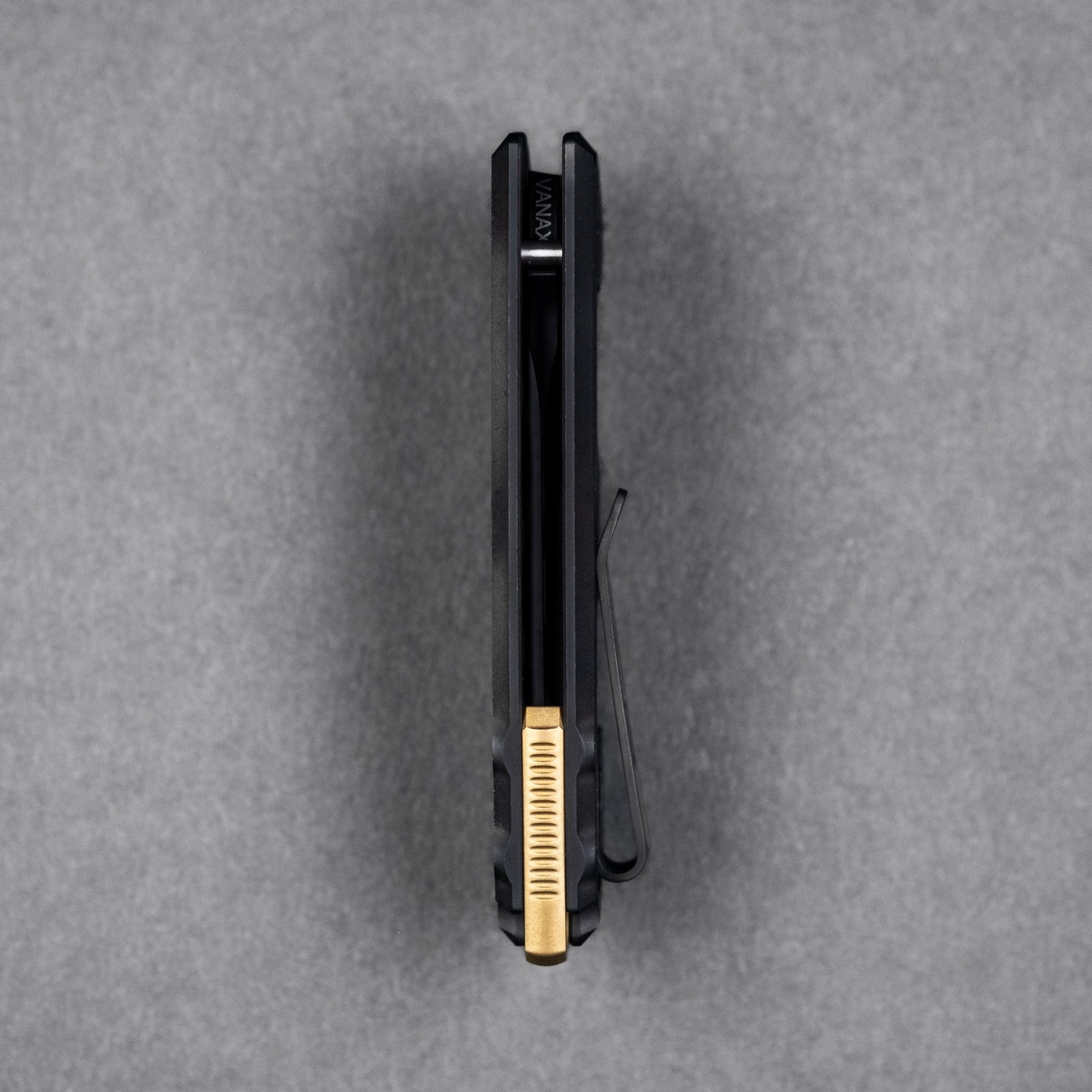 URBAN Jib - Blackwashed Vanax & Blackwashed Titanium Framelock w/ Bronze Backspacer - URBAN EDC®