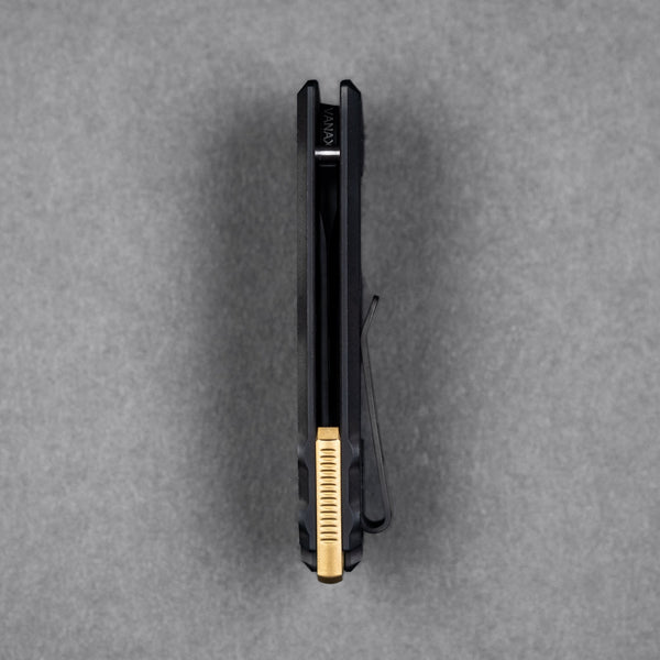 URBAN Jib - Blackwashed Vanax & Blackwashed Titanium Framelock w/ Bronze Backspacer - URBAN EDC®