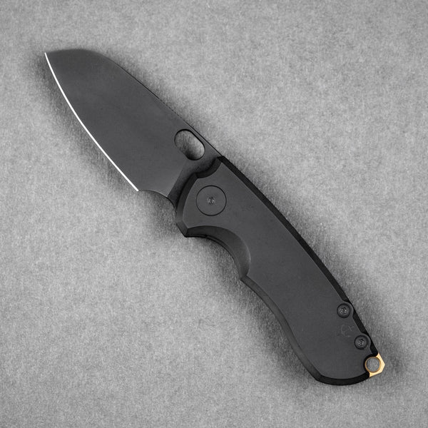 URBAN Jib - Blackwashed Vanax & Blackwashed Titanium Framelock w/ Bronze Backspacer - URBAN EDC®