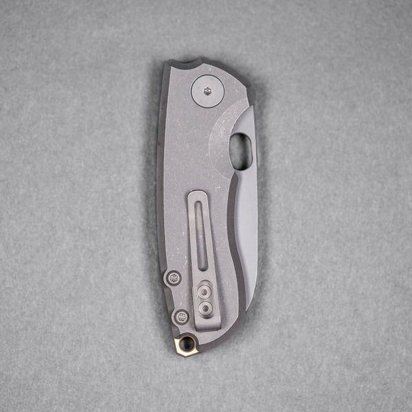 URBAN Jib - Darkwashed Vanax & Darkwashed Titanium Linerlock w/ Bronze Backspacer - URBAN EDC®