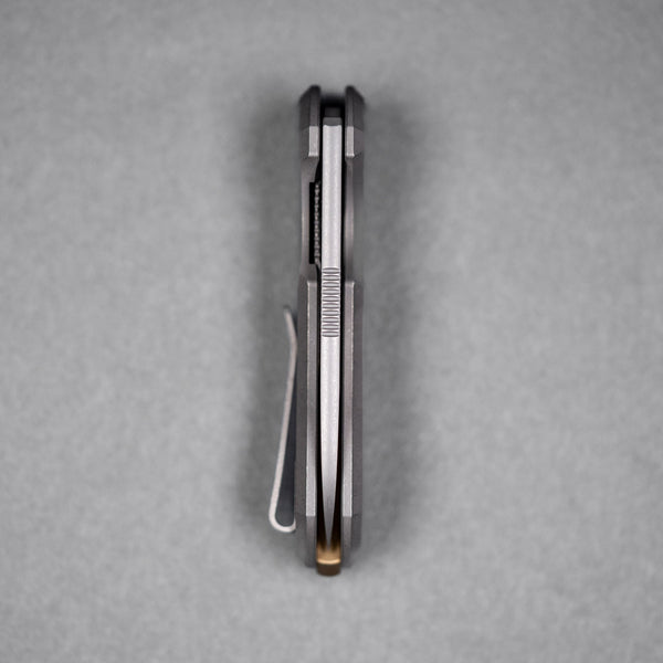 URBAN Jib - Darkwashed Vanax & Darkwashed Titanium Linerlock w/ Bronze Backspacer - URBAN EDC®
