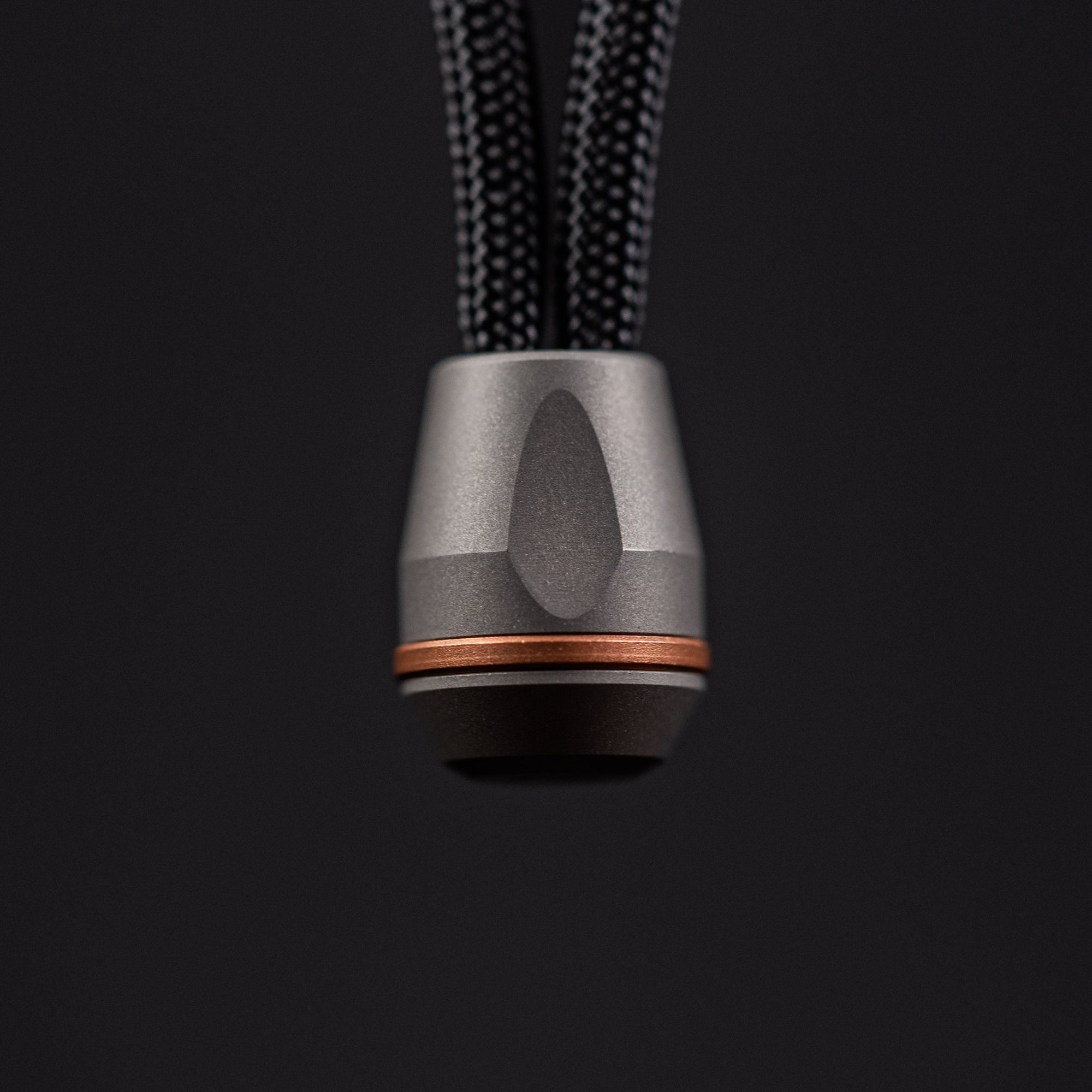 URBAN VK-IMON Lanyard Bead - Darkblasted Titanium w/ Copper Disc - URBAN EDC®