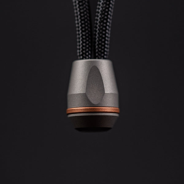 URBAN VK-IMON Lanyard Bead - Darkblasted Titanium w/ Copper Disc - URBAN EDC®