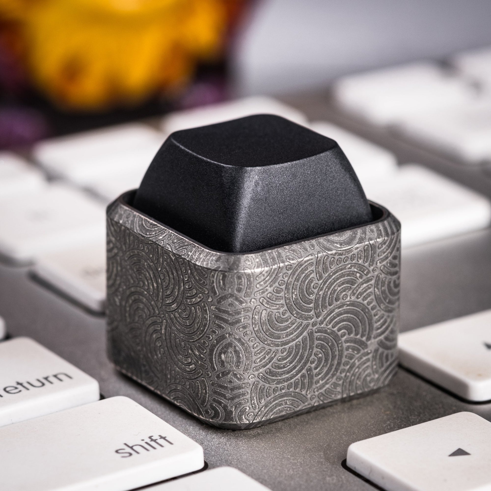 Key Cap Clickers ZeroFeud x URBAN Titanium Keycap Fidget Clicker w/ Chaos Seigaiha ...