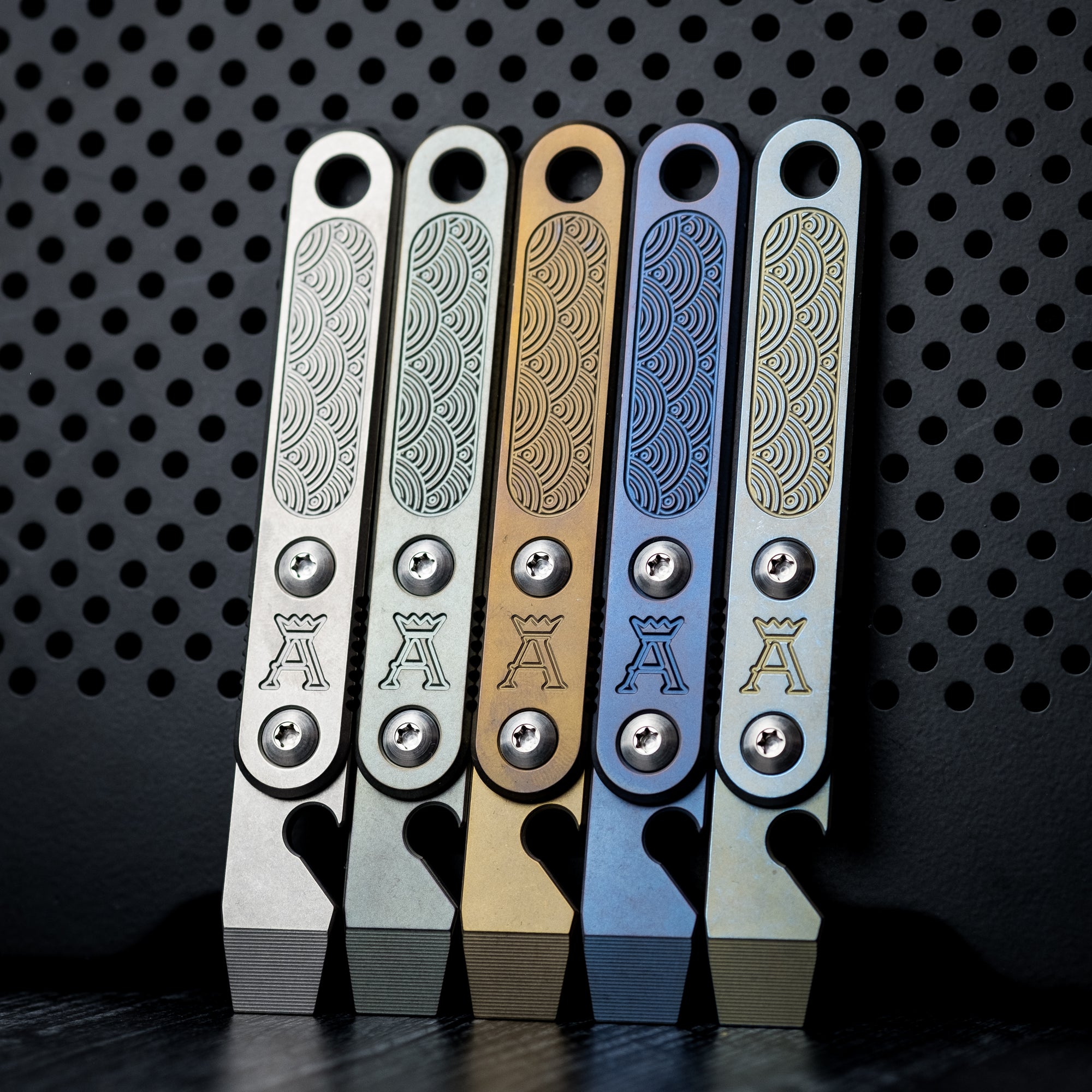 Ansø Knives Astra Prybar - Seigaiha Milled Titanium (Exclusive)