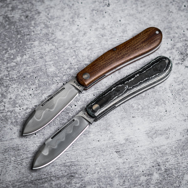 Tracy LaRock Dogleg - Natural Crosscut Micarta (Custom)