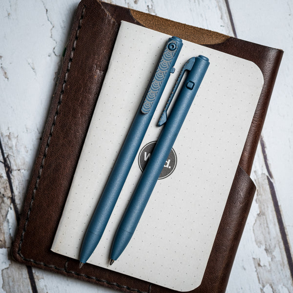 Tactile Turn Slim Side Click Pen - Seigaiha Cerakoted Titanium