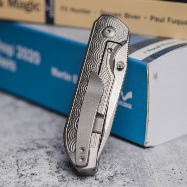 Urban EDC Micro Shrike - Titanium Seigaiha