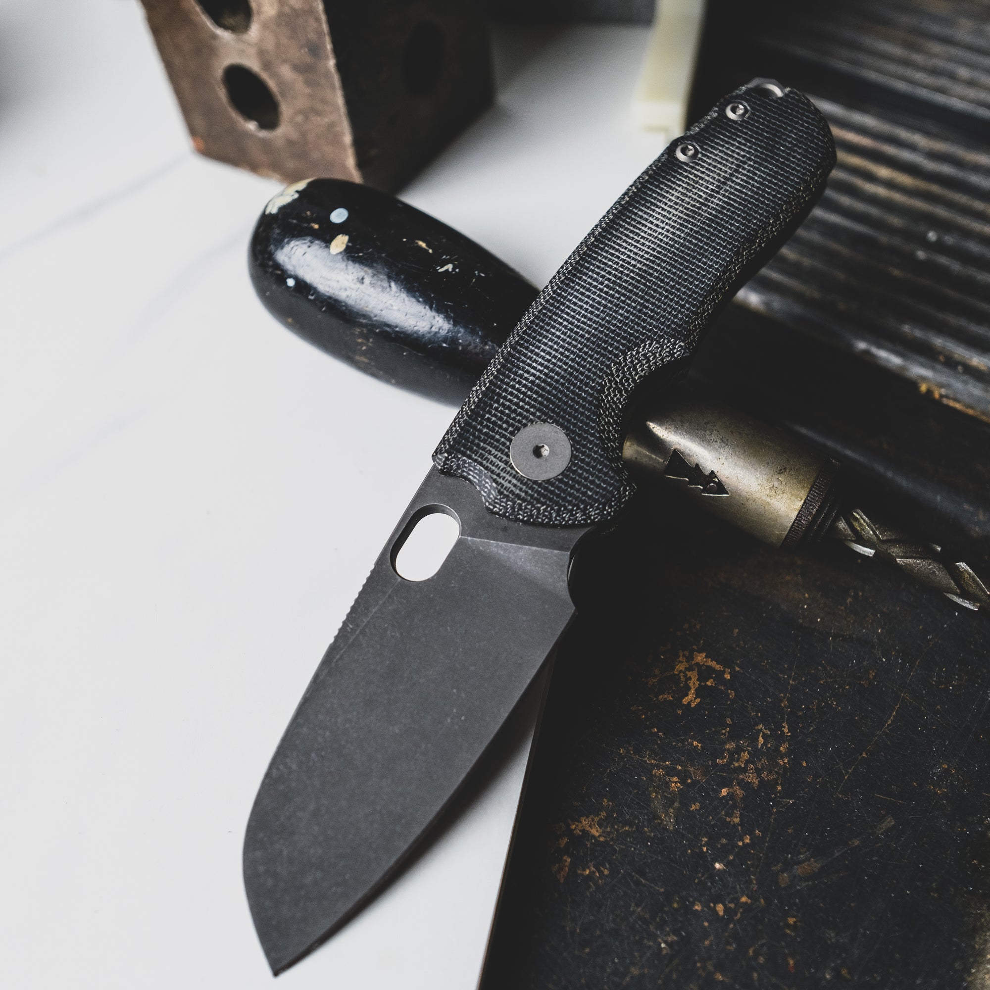 Urban EDC F5.5 - Black Micarta w/ Acid-Etched M390