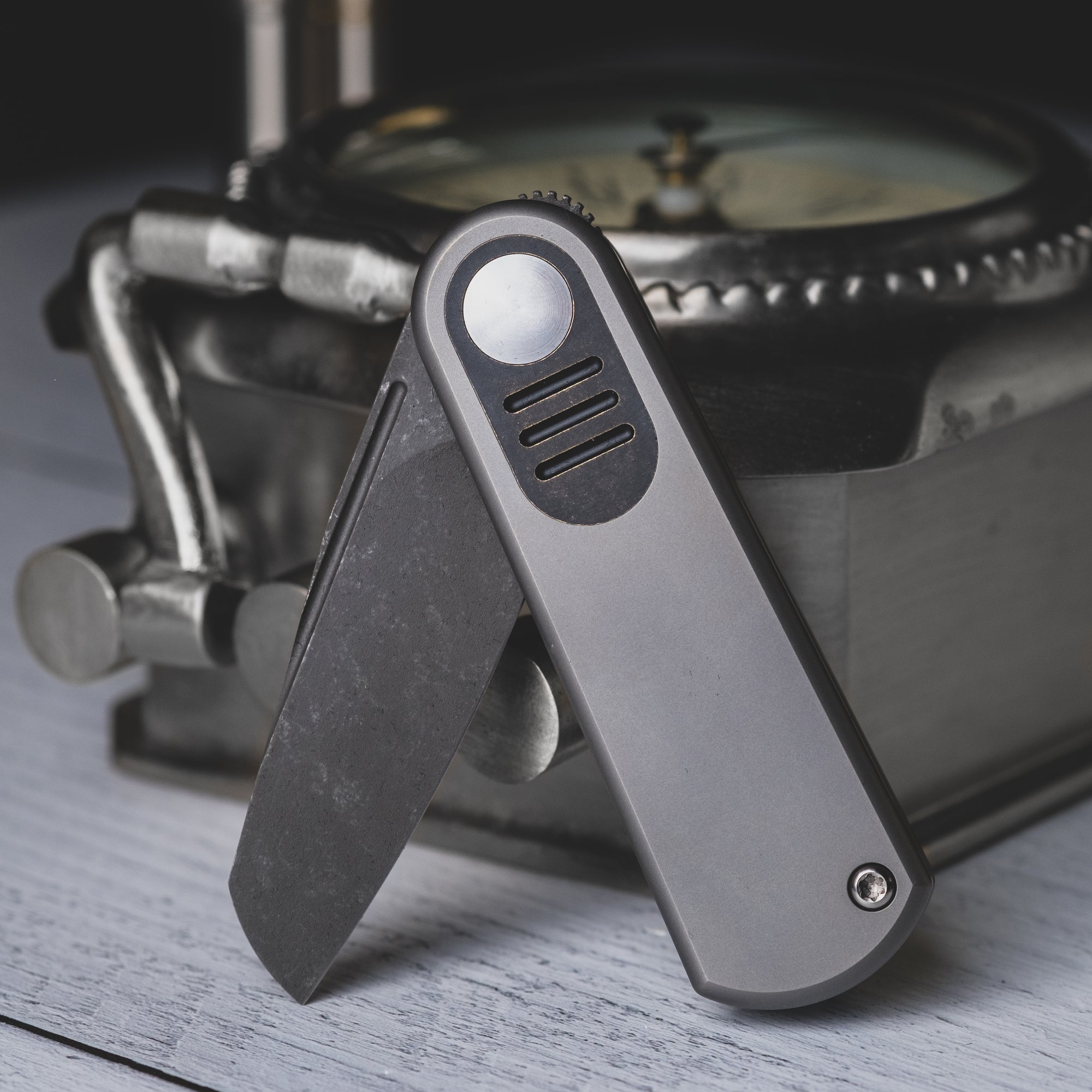 Urban EDC Baby Barlow - Titanium w/ Antiqued Bronze Inlay