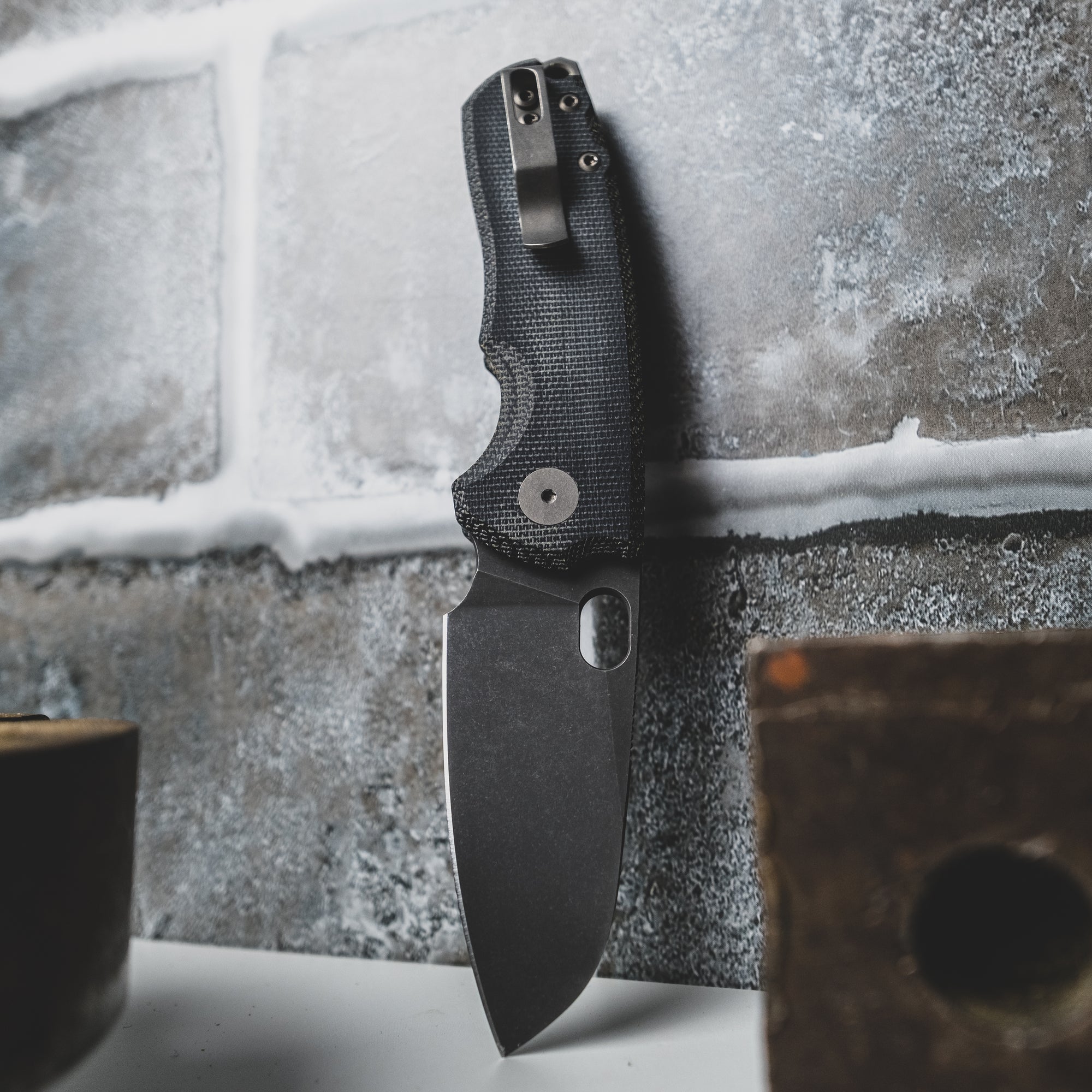 Urban EDC F5.5 - Black Micarta w/ Acid-Etched M390