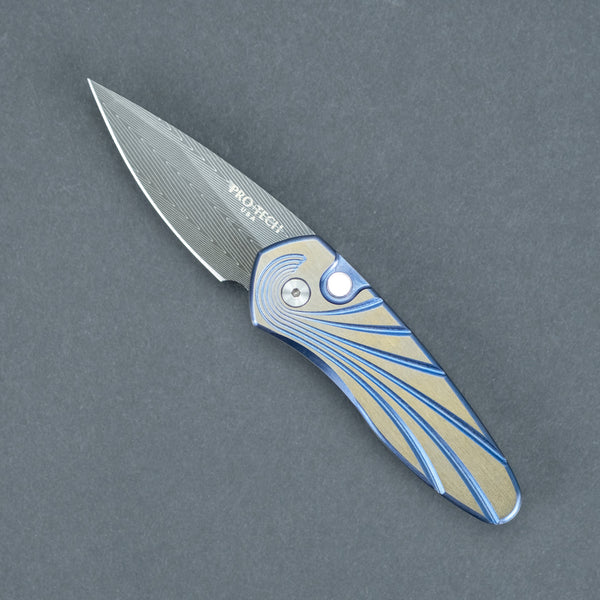 Pro-Tech 2951 Sprint Titanium Wave - Herringbone Damascus