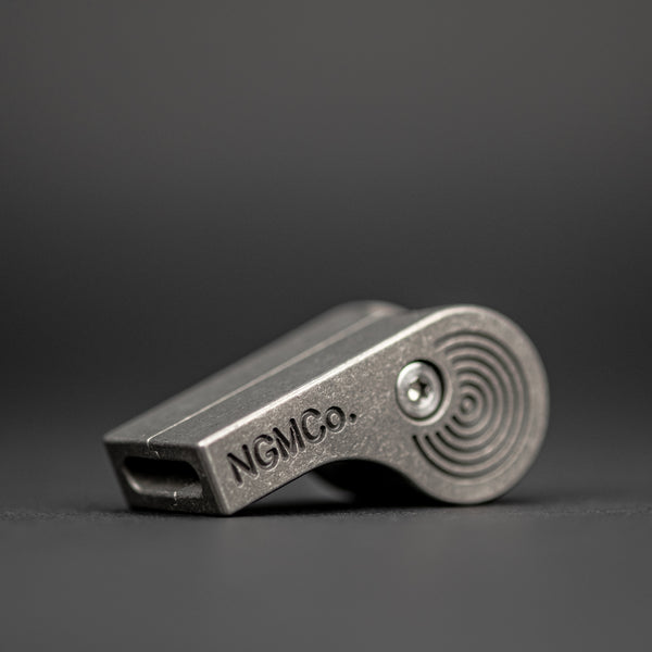 Nice Guy Machine Co. Safety Whistle One Hitter V2 - Titanium