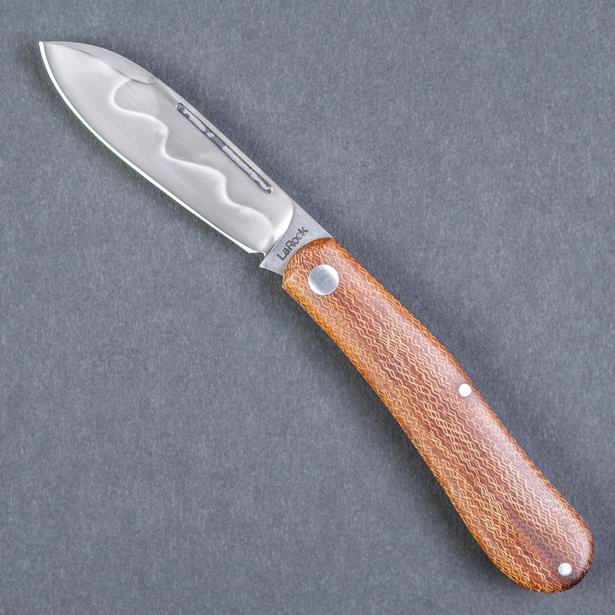 Tracy LaRock Dogleg - Natural Crosscut Micarta (Custom)