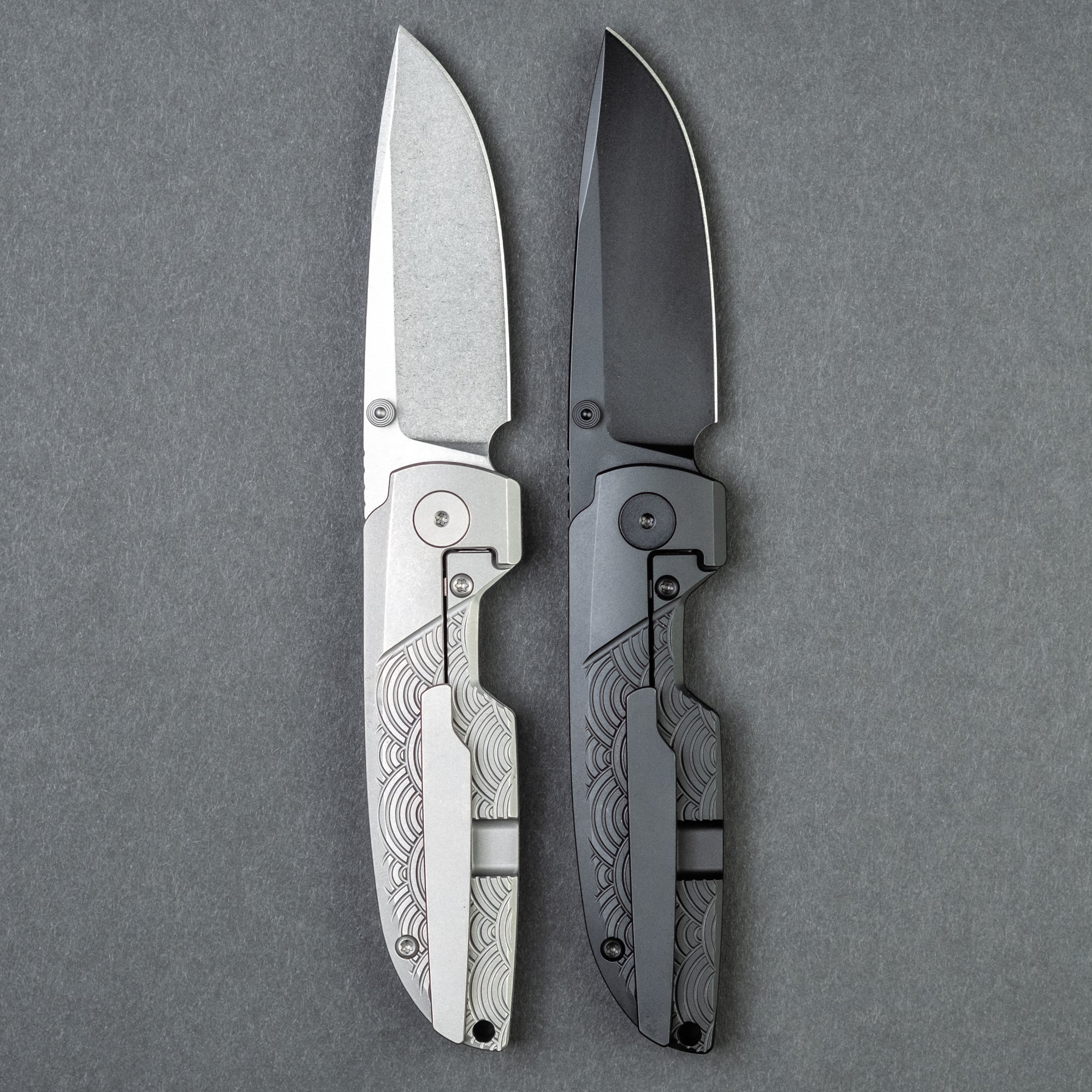 Matsey Basilisk - Seigaiha Engraved Titanium (Exclusive)