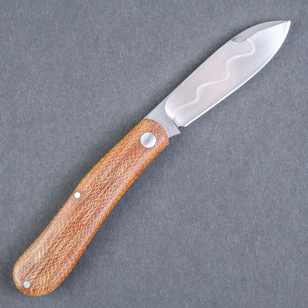 Tracy LaRock Dogleg - Natural Crosscut Micarta (Custom)