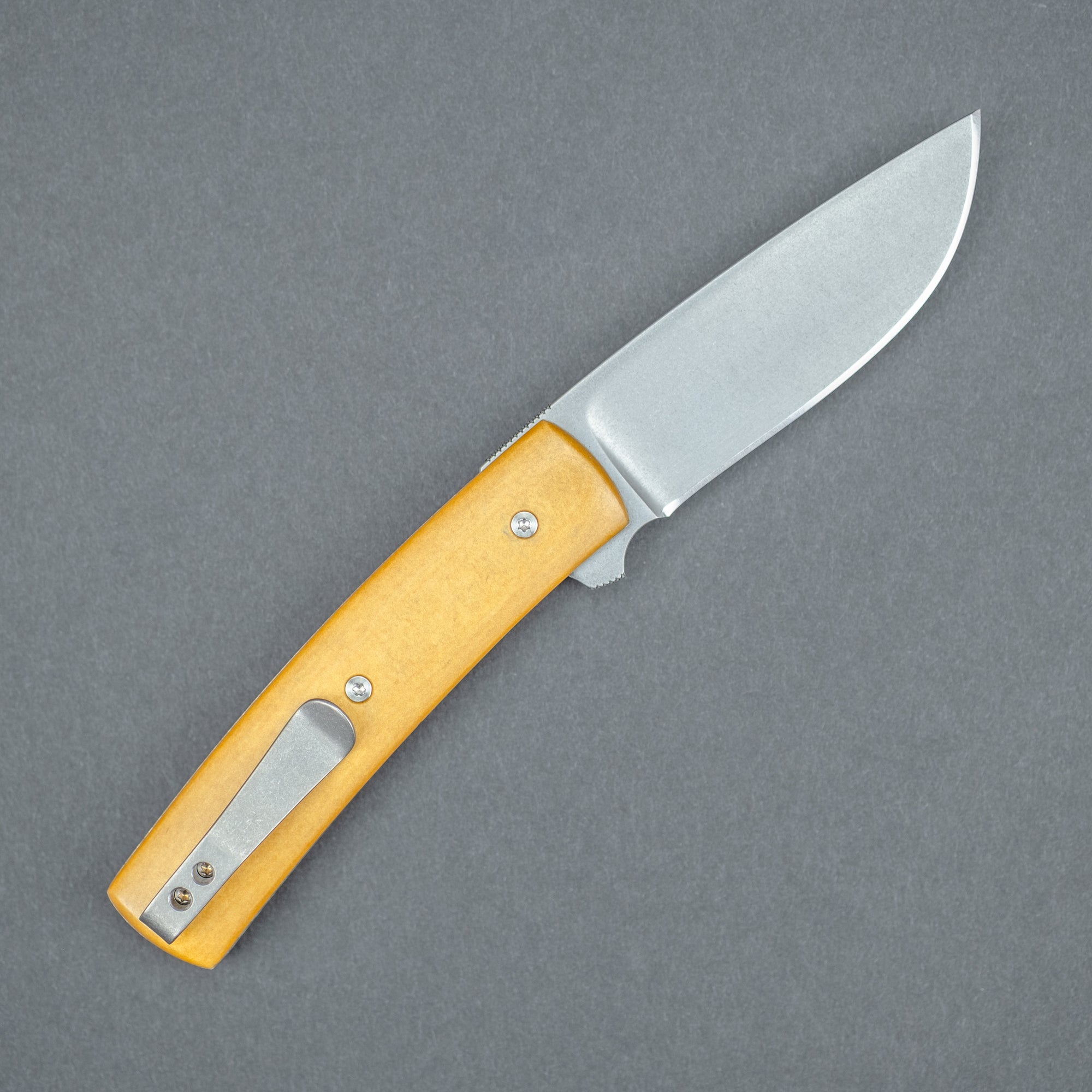 Brad Zinker Custom Knives FR Liner Lock - Butterscotch Micarta (Custom)