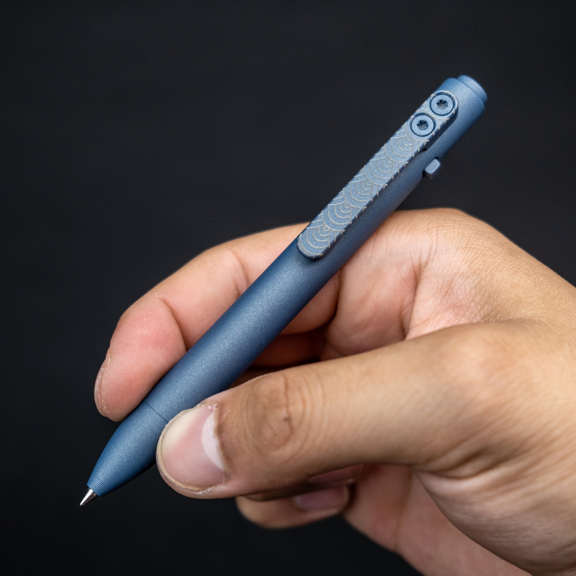 Tactile Turn Side Click Mini Pen - Seigaiha Side Click Mini Pen Titanium