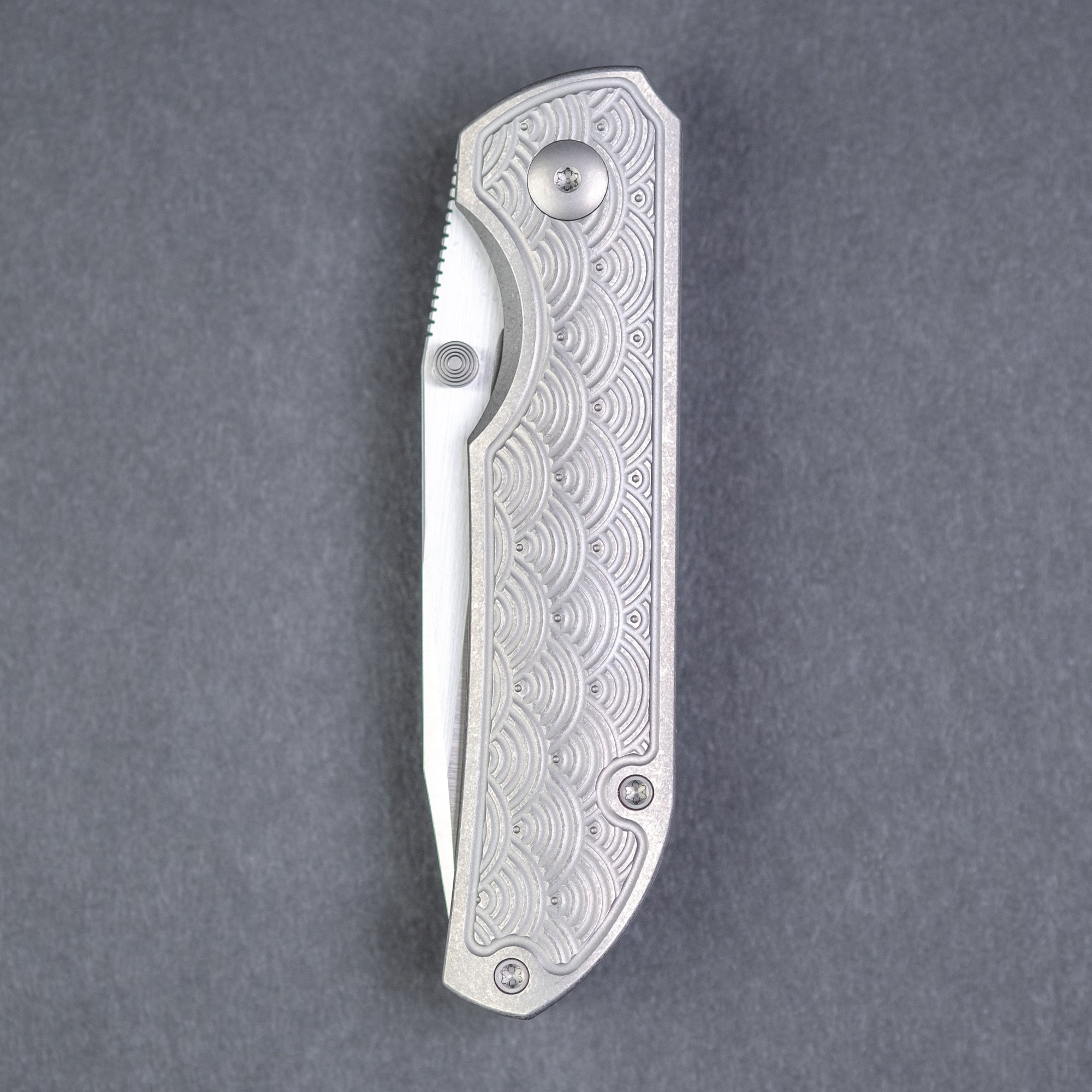 Urban EDC Micro Shrike - Titanium Seigaiha