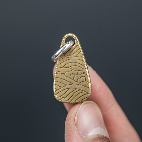 Ben Krein Pendant - Brass w/ Seigaiha Engraving V2 (Exclusive)