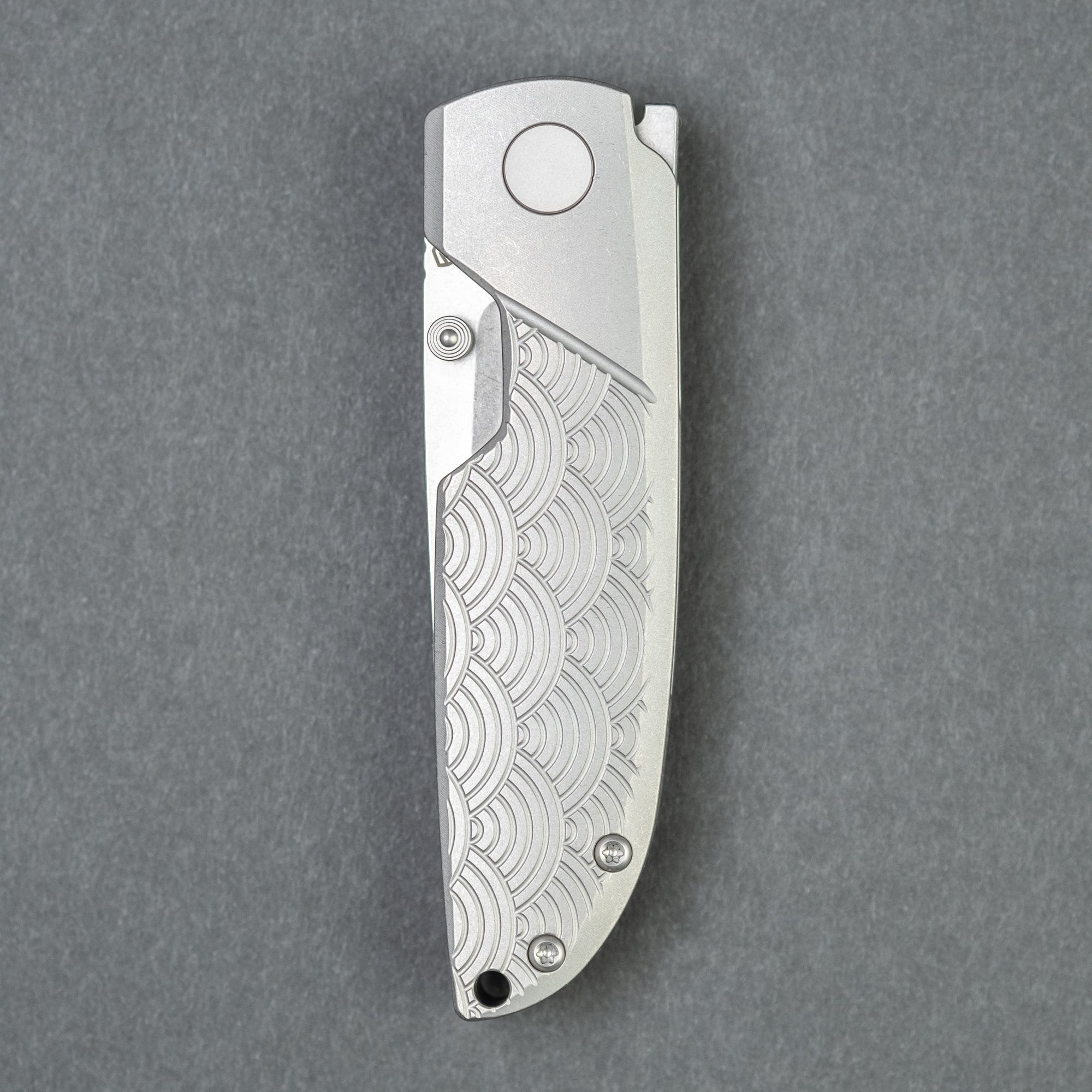 Matsey Basilisk - Seigaiha Engraved Titanium (Exclusive)