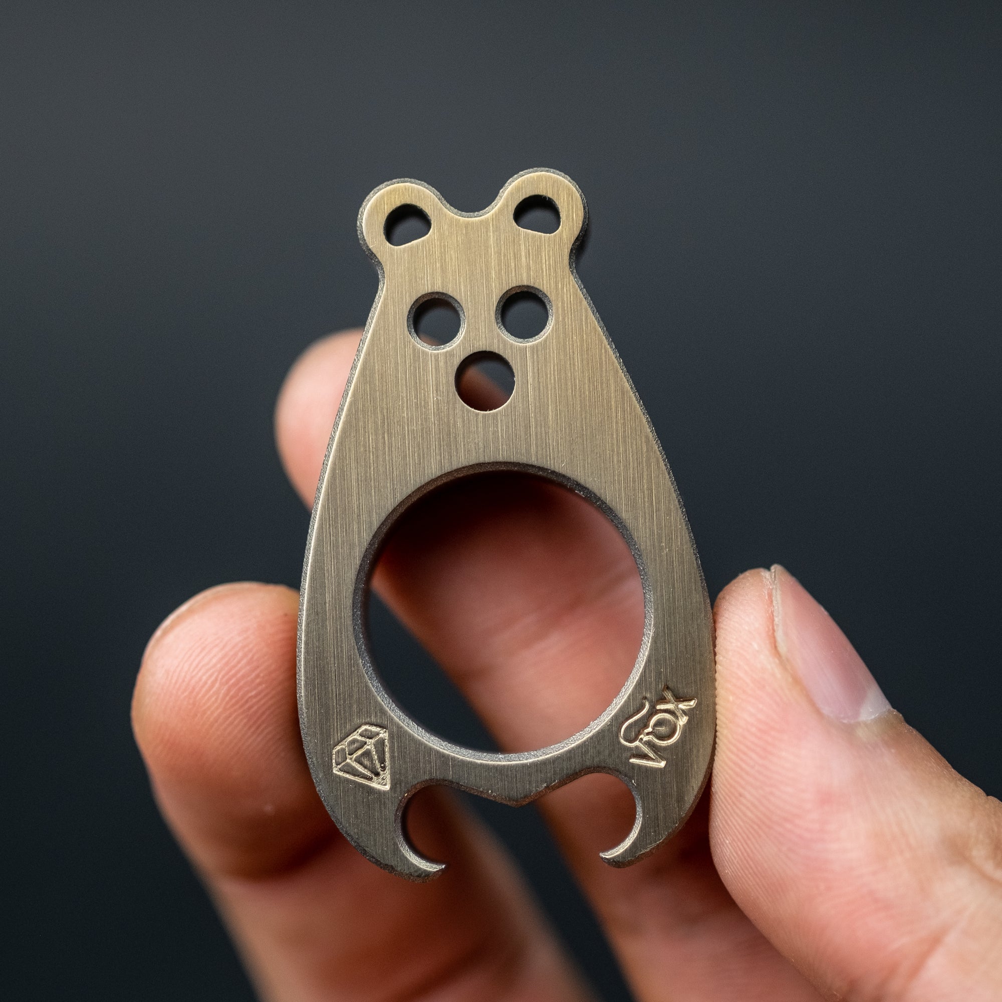 VoxDesign Tiny BrewBear - 3/8" Anodized Titanium (Custom)