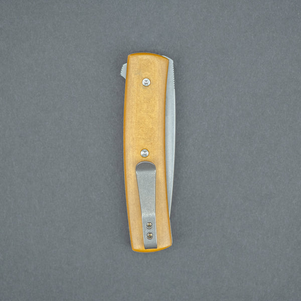 Brad Zinker Custom Knives FR Liner Lock - Butterscotch Micarta (Custom)