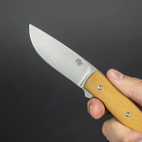 Brad Zinker Custom Knives FR Liner Lock - Butterscotch Micarta (Custom)