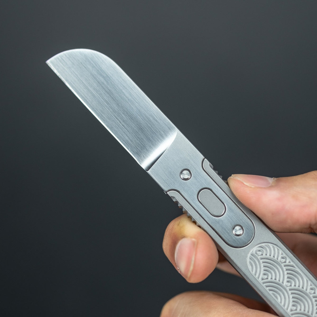 Ansø Knives Astra Fixed Blade - Sheepsfoot & Seigaiha Milled 