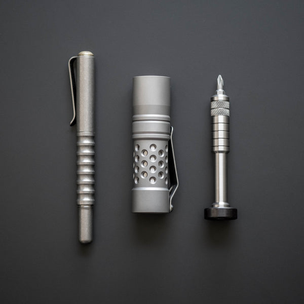 Barrel Flashlight Co. M2JN Flashlight - Bead Blasted Ti