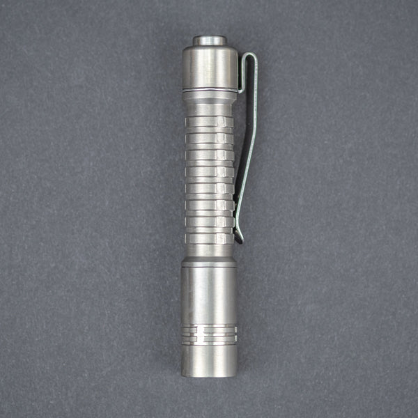 Flashlight - ReyLight Pineapple Mini Flashlight - Polished Titanium