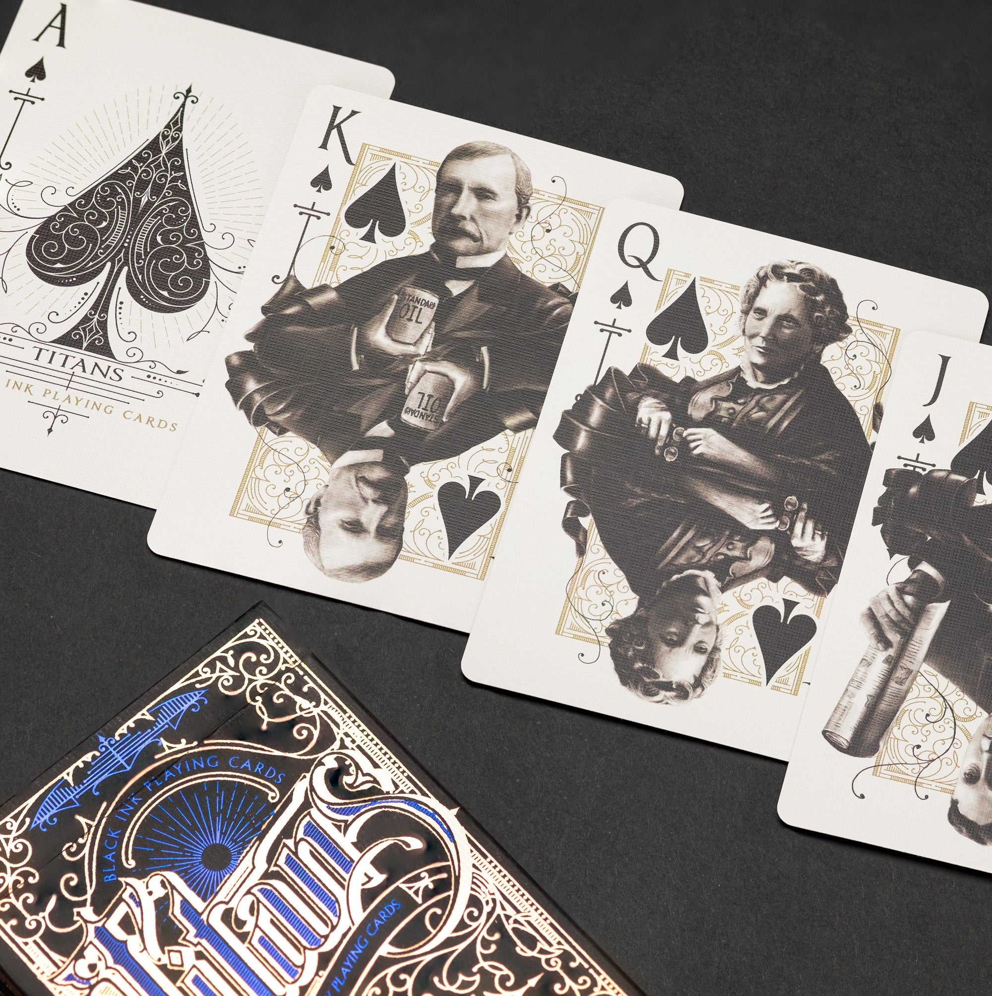 Game - Black Ink Playing Cards - Titans & Robber Barons - Black Edition