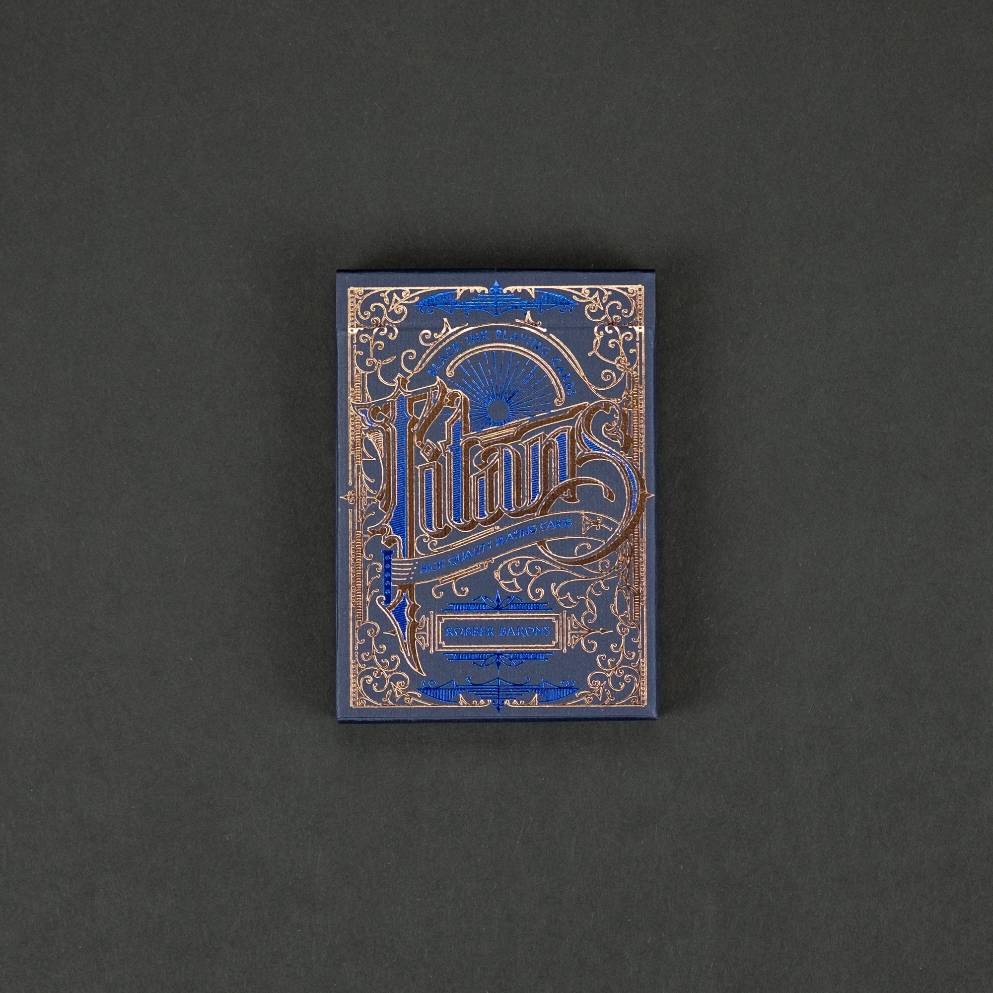 Game - Black Ink Playing Cards - Titans & Robber Barons - Blue Edition