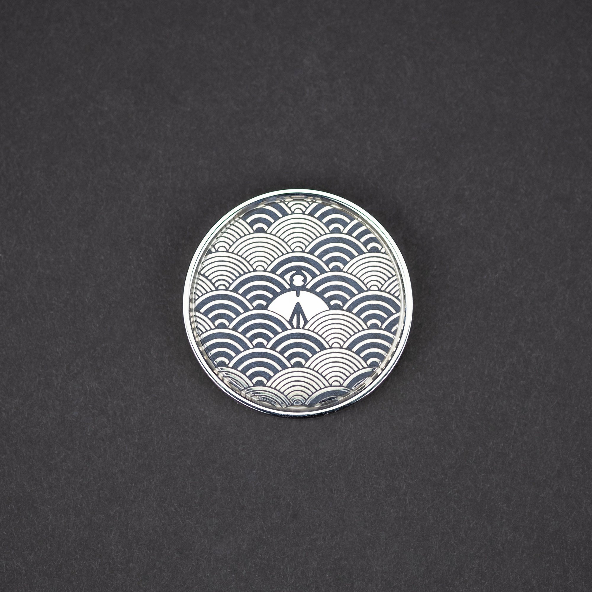 Game - Umburry Super Click Haptic Coin With Seigaiha Motif - Titanium (Exclusive)